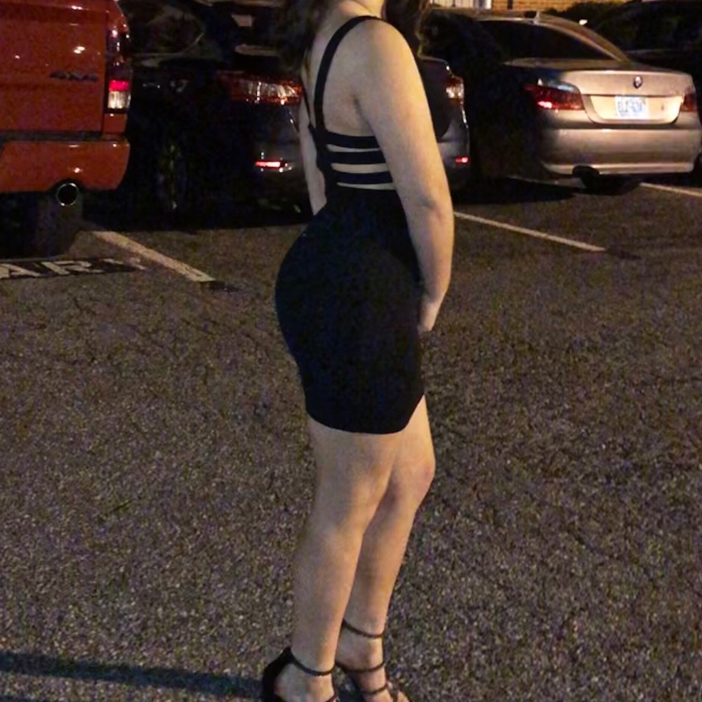 Black mini dress